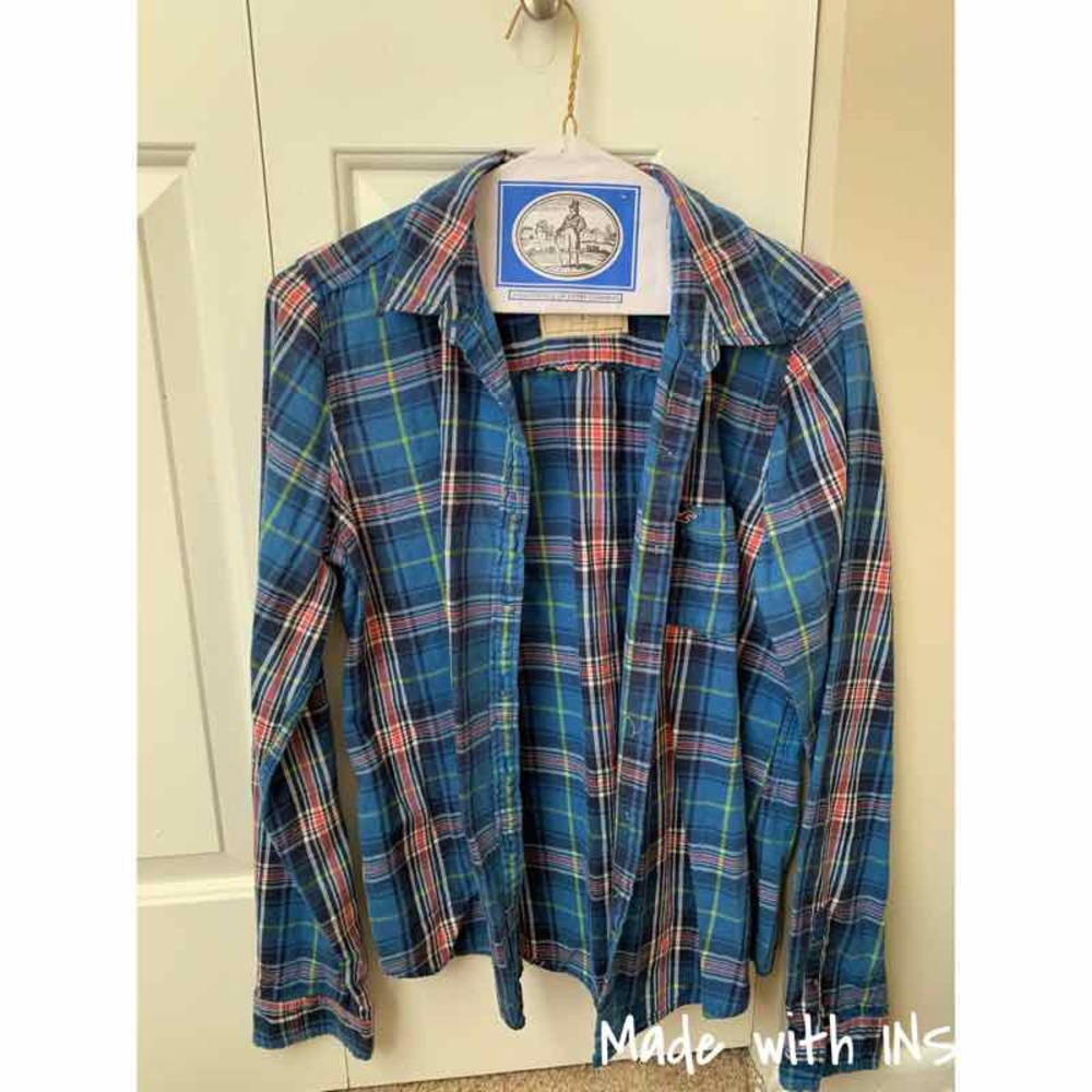 Blue Holister Flannel